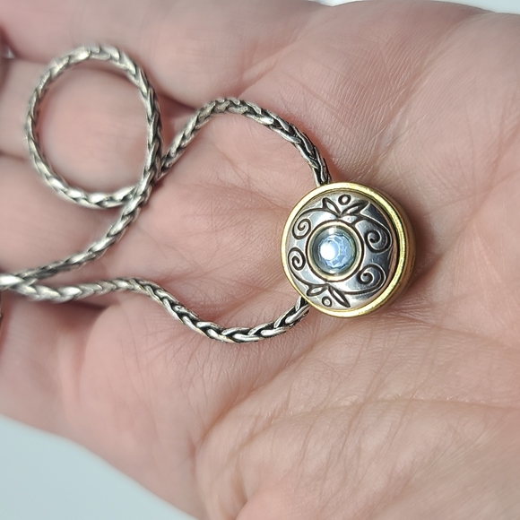 Brighton "Celestial" Swarovski Blue Topaz Crystal Retired Neck! - Picture 12 of 14